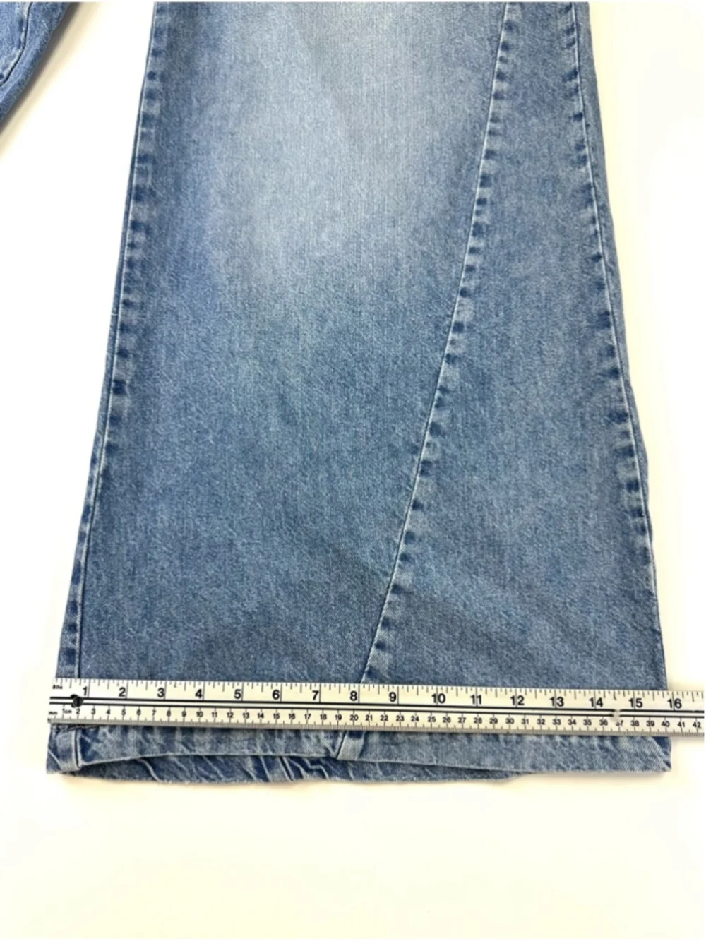 Free People We The Free Equinox Wide Leg Pleated Jeans 28 Blue 100% Cotton